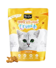 Cat food package with a cat illustration on a yellow background