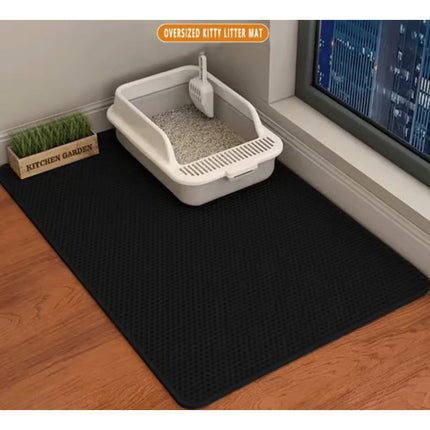 Double Layer Cat Litter Mat Waterproof Non Slip Pet Litter Trap Mat