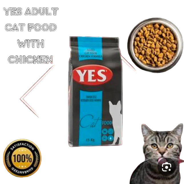 Yes dry food for cats Chicken Premium 15kg